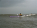 Kayak surfing